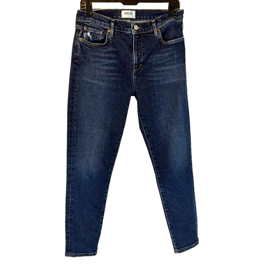 AGOLDE Sophie High Rise Dark Wash Skinny Jeans